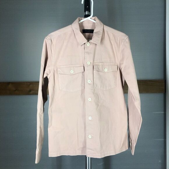 ALL SAINTS Spotter Pink Button Down Casual Long Sleeve Shirt Sz‎ XS - Picture 3 of 8